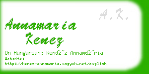 annamaria kenez business card